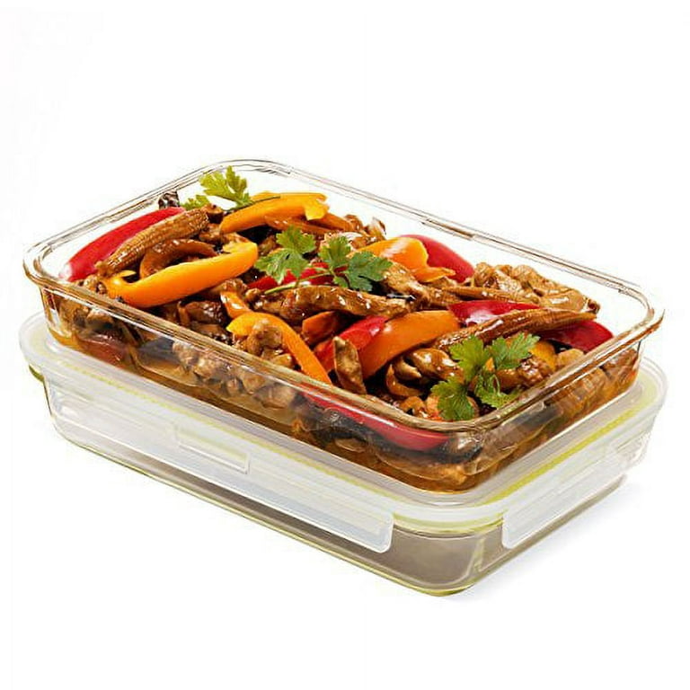 LARGE Glass Containers for Food Storage with Lids Container Baking Dish Set
