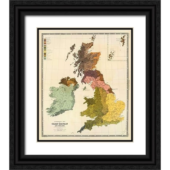 Kombst, Gustaf 12x14 Black Ornate Wood Framed with Double Matting Museum Art Print Titled - Ethnographic, Great Britain, Ireland, 1856