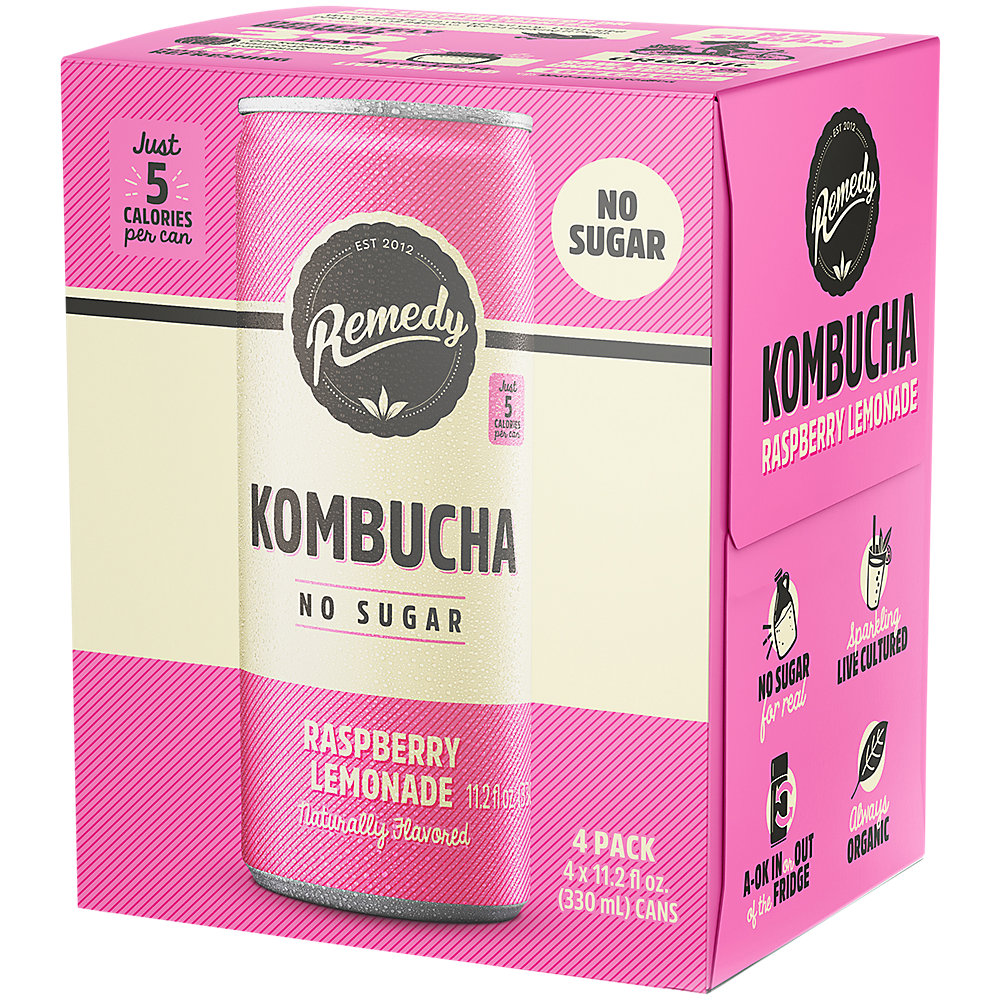 Kombucha Raspberry Lemonade (11.2 Fl Oz. / 4 Drinks)