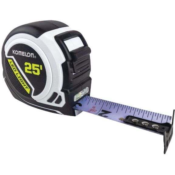 Komelon 25 Ft. Tape Measure with LED Light 25LED