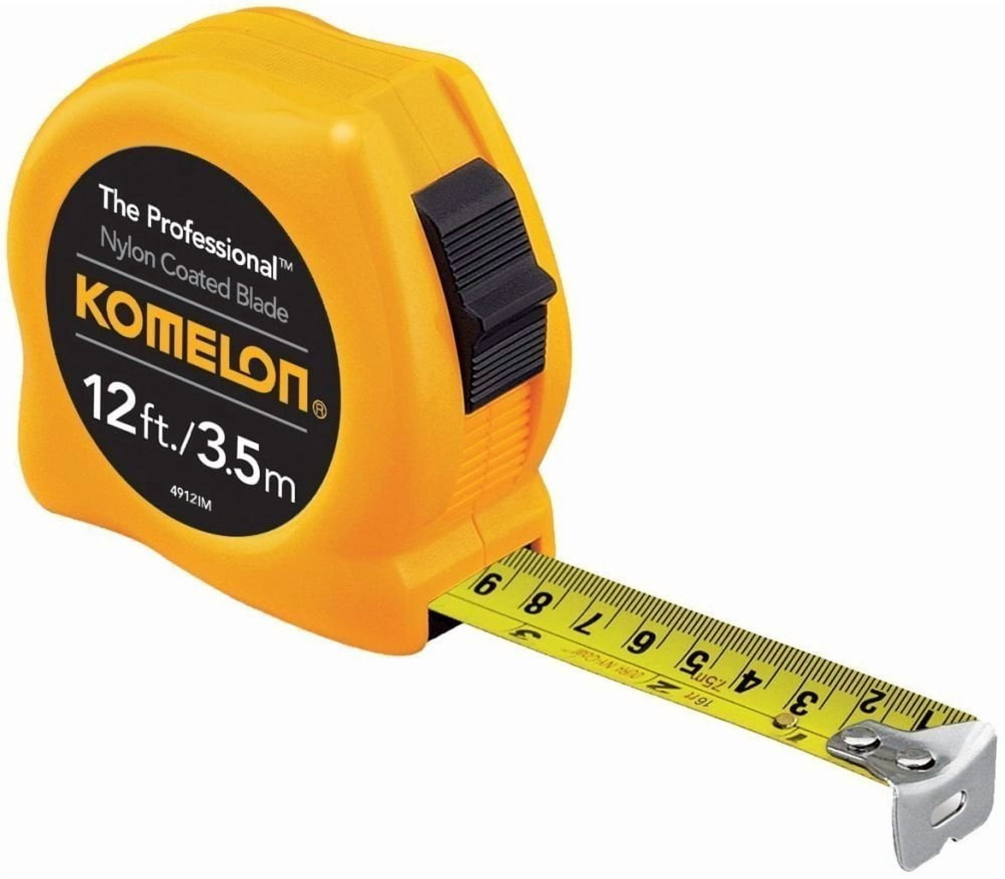 Komelon 4912IM 12 Pack 12ft. The Professional Tape Measure, Yellow