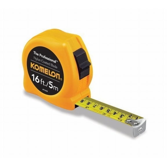 Komelon The Professional Power Tape 4916IM - Inch/Metric Scale - 6 Pack, 16 ft, Yellow