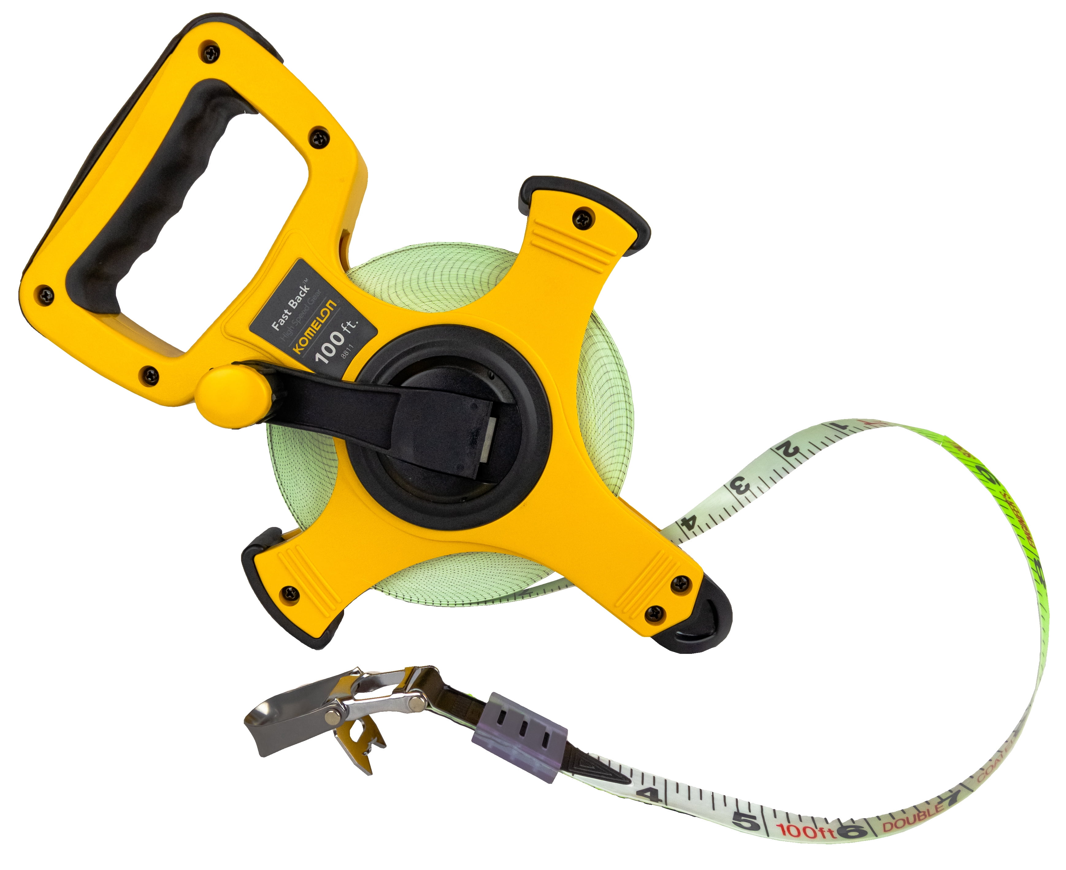 Komelon 8811 100ft Fast Back Open Reel Fiberglass Tape Measure