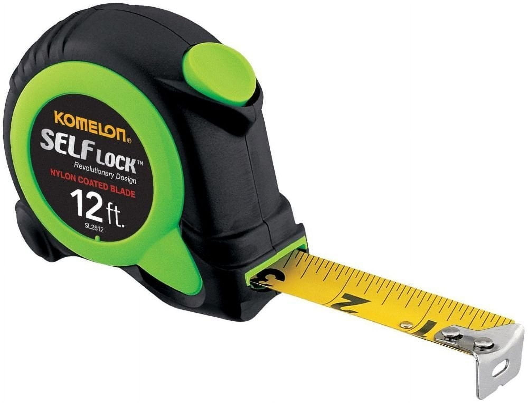 Komelon SL2812 2 Pack 12-feet Tape Measure, Self Lock, Push Button Retrieval