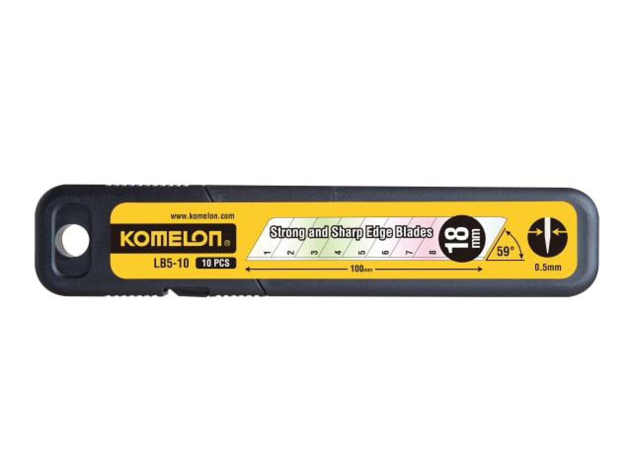 Komelon - Snap-Off Blades 18mm (Pack 10)