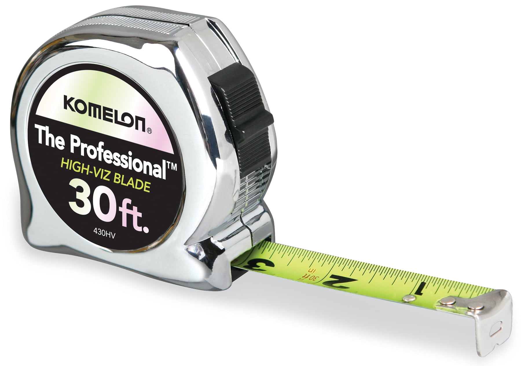 Komelon USA 430HV 1" X 30' Chrome Professional Tape Measure