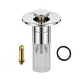 thumbnail image 1 of Komiseup Bathroom Sink Stopper with Hair Catcher, Pop up Sink Drain Filter Stopper Basket Stainless Steel Drain Hole Anti Clogging Bathtub Basin Sink Stopper, Plastic Bounce Core, 1 of 6