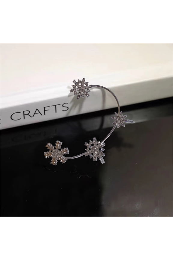 Butterfly Ear Cuff Earrings Glitter Rhinestone For Women Wrap Crawler No Piercing Butterfly Clip Wrap Around Earrings