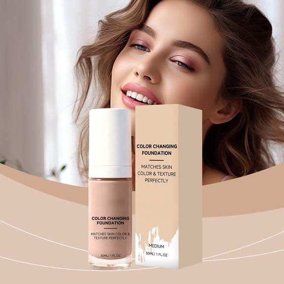 Komiseup Color Changing Foundation, Hydrating Liquid Concealer, Long-Lasting & Waterproof, Instantly Balance & Even Complexion