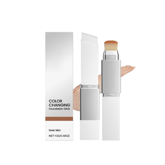 Komiseup Color-Changing Foundation Stick, Dual-Ended Full Coverage Foundation, Create A Lightweight, Long-Lasting And Charming Makeup Look
