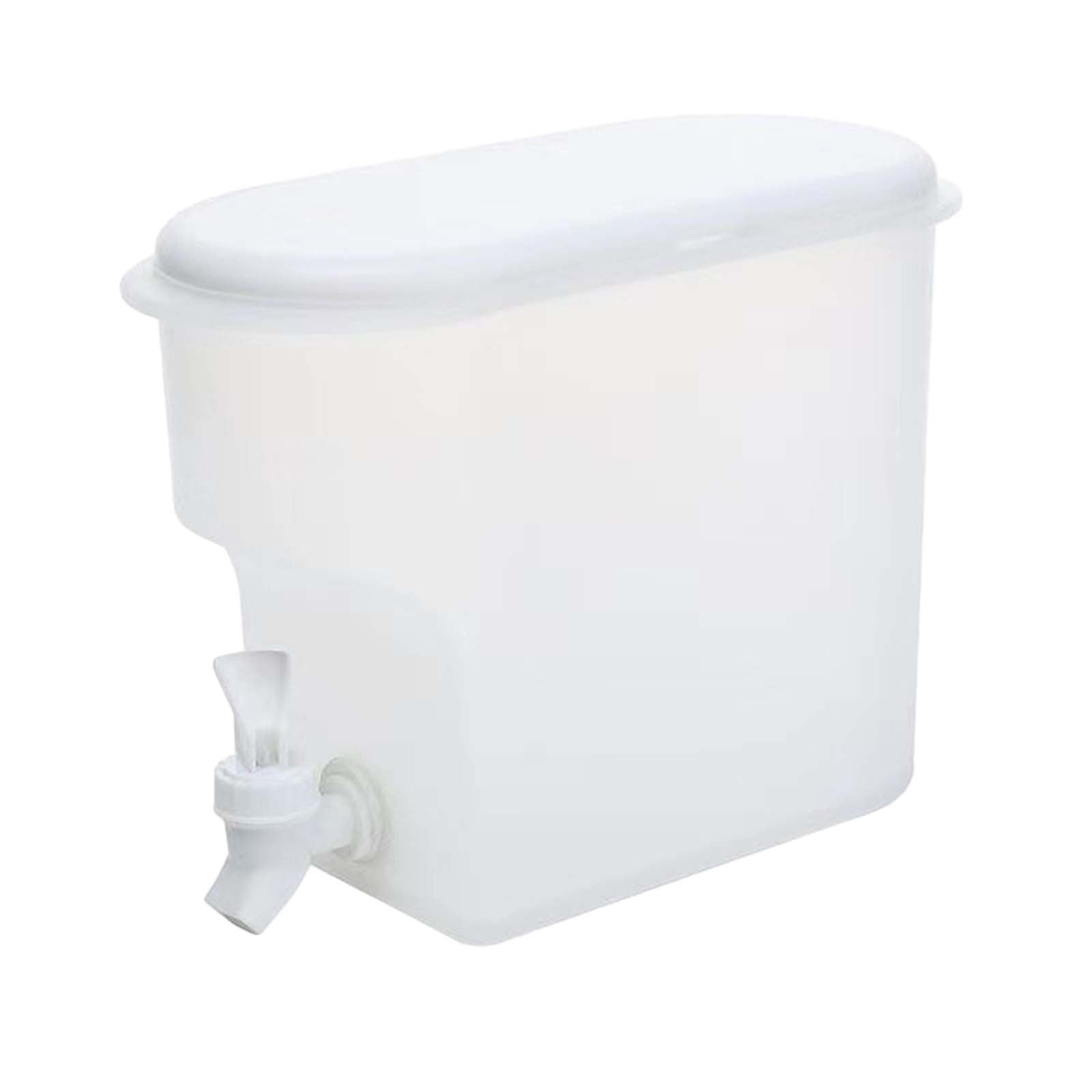Komiseup Drink Dispenser for Fridge, Plastic Beverage Dispenser with Spigot, Cold Water Pitcher Lemonade Stand Juice Jug, Drink Container with Lids for Party Bar Daily Use Juice Milk Tea