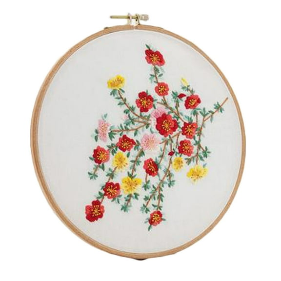 Komiseup Embroidery Kits Flower Gift for Mother Embroidery Kit for Beginners, Cross Stitch Kits for Adult, Starter Needlework, Floral Embroidey DIY Gift