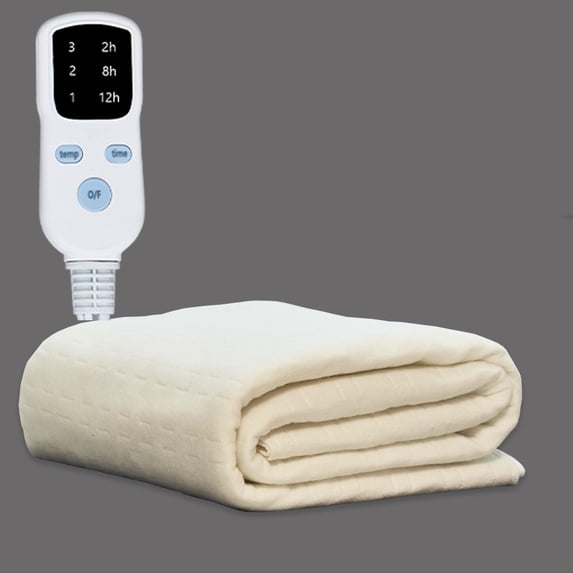 Komiseup Heated Blanket Electric Throw, Massage Bed Warmer, Heating Pad With Heat Settings & Timer, Fast-Heating Electric Blanket, Auto Shutoff, Overheat Protection