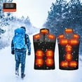 thumbnail image 1 of Komiseup Heated Vest, With Heated Collar, Lightweight Heating Vest Fleece, 11 Heating Zone, Winter Heated Jacket For Outdoor Motorcycle Camping Fishing Skiing, 1 of 9