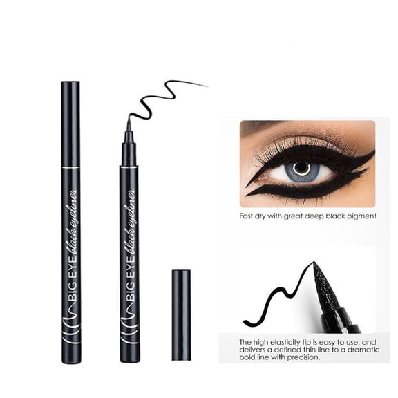 Komiseup Liquid Eyeliner, Ultra-Fine Brush, Waterproof, Long Lasting, Vegan & Cruelty-Free