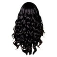 thumbnail image 1 of Komiseup Long Wavy Wigs Natural Black Synthetic Curly Hair Wig for Women Curly Hair Wig for Girls Daily Party Use, 1 of 6