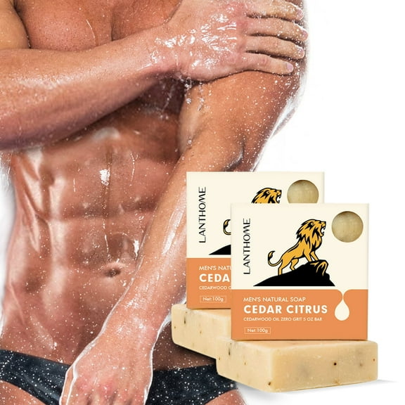 Komiseup MENS NATURAL SOAP CEDAR CITRU, Cleaning Balance Water Oil Soap Bath Soap 100g