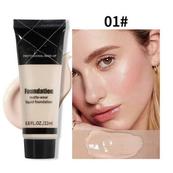 Komiseup Makeup Face Matte Foundationss Waterproof Hard To Take Off Makeup Oil Control Moisturizing Light Fulls Coverage Foundationss