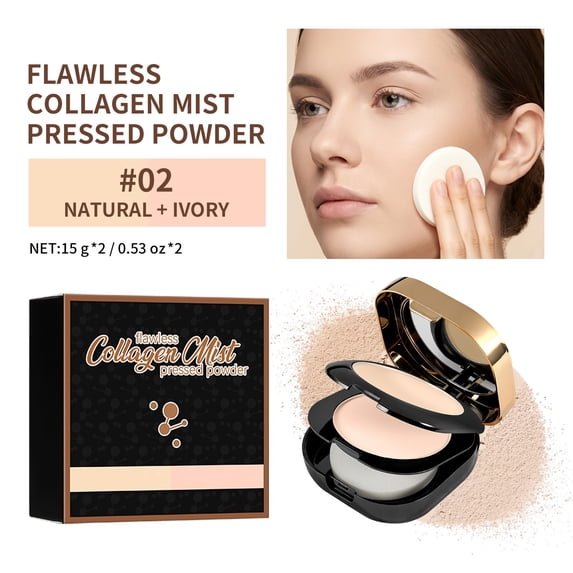 Komiseup Matte Face Finishing Powder, Smooth Setting Pressed Powder, Lightweight Long Lasting Makeup Setting Foundation Compact Powder, For All Types 30g