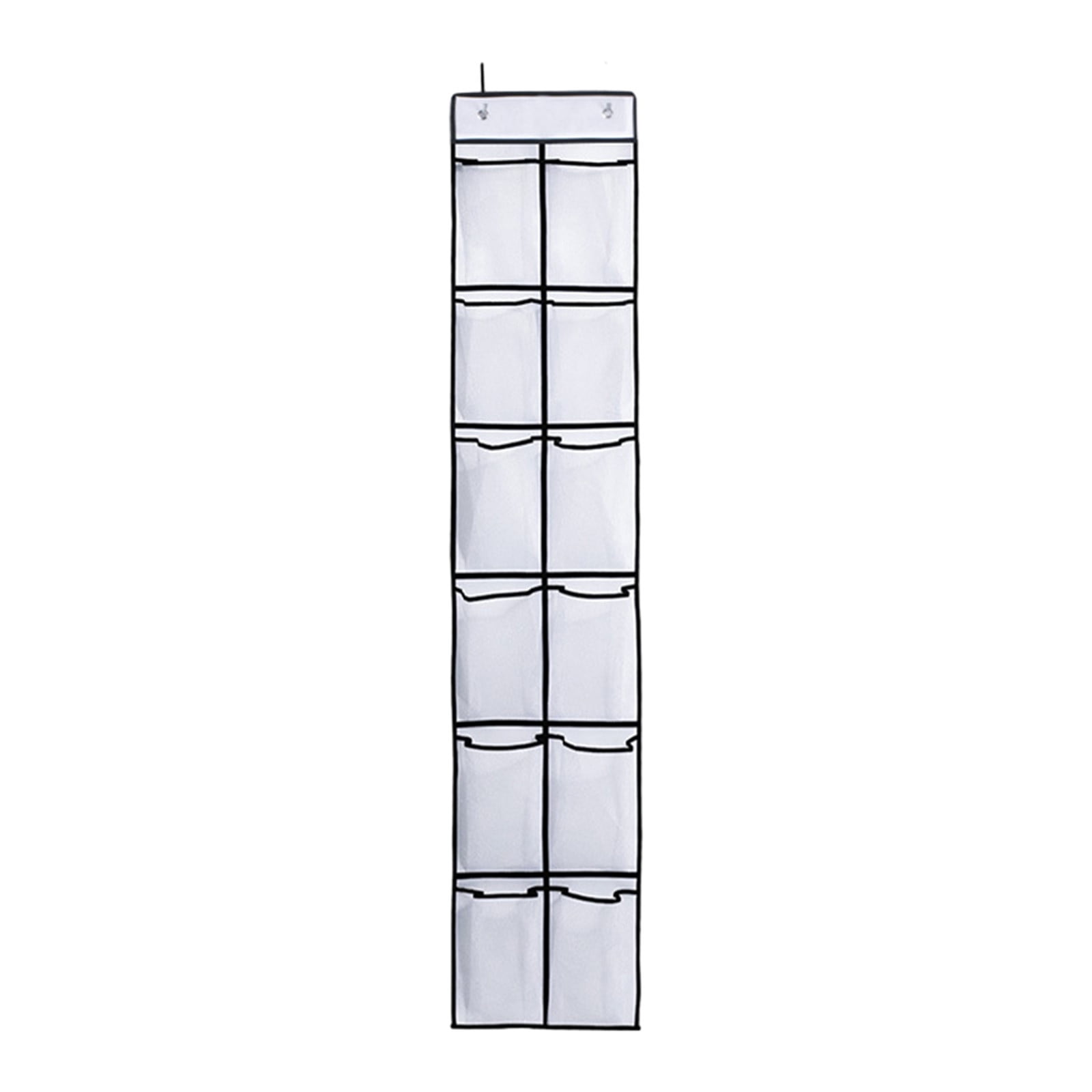 YOCOMEY 2-Pack Over The Door Shoe Organizer - 36 Large Mesh Pockets, Hanging Shoe Rack Holder, White - View #5