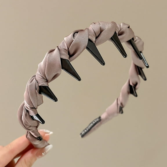 Komiseup Toothed Women's Daily Wear Headdress High Skull Top Pressure Hair Headband
