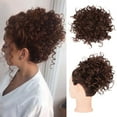 thumbnail image 1 of Komiseup Wig Hair Wraps High Temperature Silk Small Curly Hair Wraps Drawstring Messy Hair Wraps Elastic Net Pull Ponytail Rope Curly Hair, 1 of 1