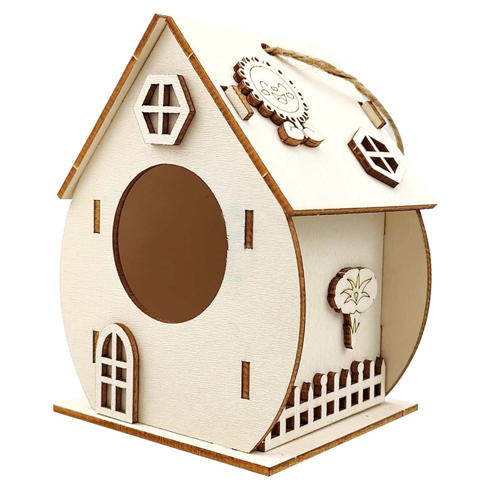 Komiseup Wooden Hanging Bird Houses for Outside, Bird House Kits 