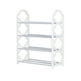 thumbnail image 1 of Komiseup under $10 Shoe Rack, Shoe Rack Storage Organizer With 4 Tiers Metal Shelves For Bedroom, Closet, Entry, Dorm Room, 1 of 8