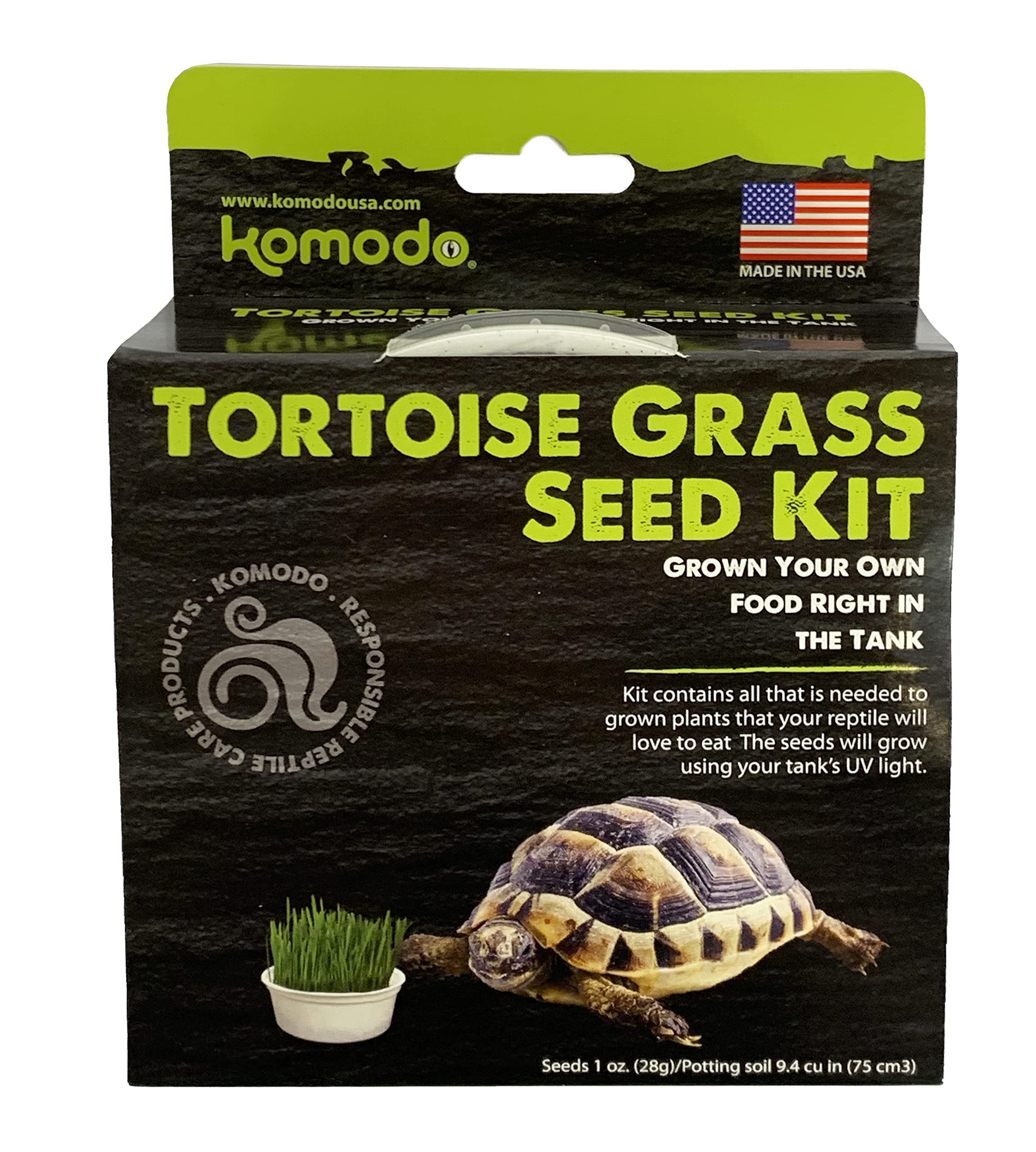 Komodo Grow Your Own STF9 Tortoise Grass Seed Kit Grows Year Round