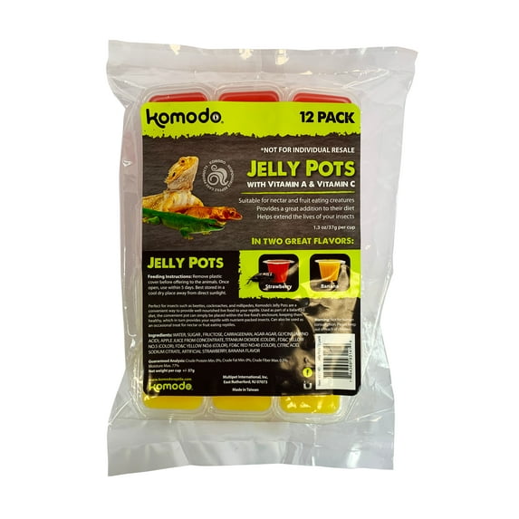 Komodo Jelly Pot Mix Fruit Flavor, 12 Pack