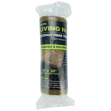 Komodo Living Natural Coconut Fiber Terrarium Liner 12 x 30 Inch (4 Packs)