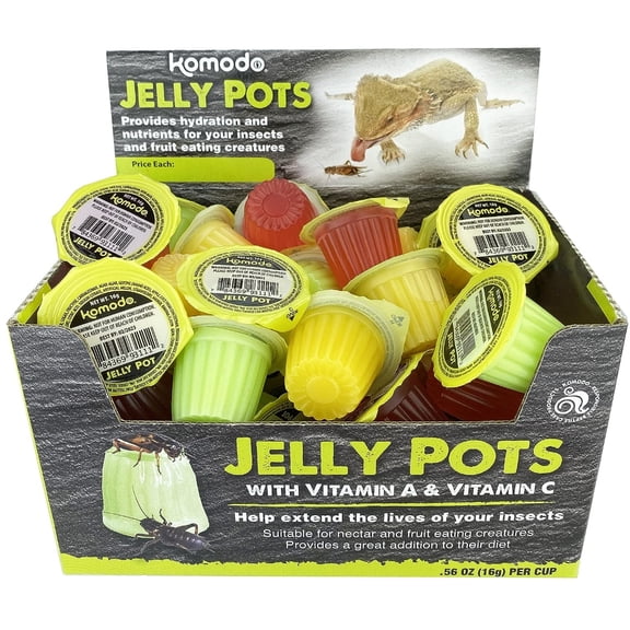 Komodo Mixed Fruit Jelly Pots [Reptile Crickets and Insects, New Reptile Supplies, Komodo, Reptile Supplies] 40 count