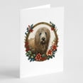 thumbnail image 1 of Komondor Christmas Flowers Greeting Cards Pack of 8 7 in x 5 in, 1 of 3