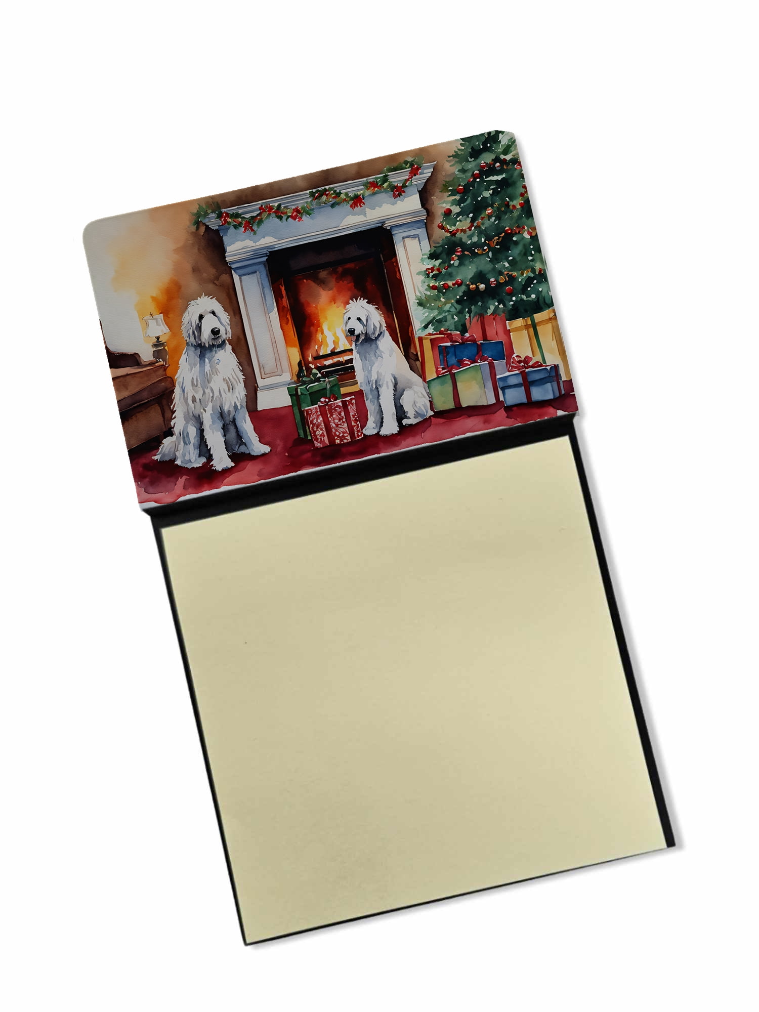 Komondor Cozy Christmas Sticky Note Holder 3.25 in x 5.25 in