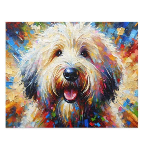 Komondor Dog Jigsaw Puzzle | 1000 Pieces | Fun Brain Puzzle Lovers Challenging and Relaxing Gifts Idea | Mop Dog Gifts For Family, Friends, Pet Dog Lovers
