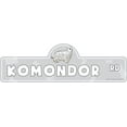thumbnail image 1 of Komondor Street Sign | Indoor/Outdoor | Dog Lover Funny Home Décor for Garages, Living Rooms, Bedroom, Offices | SignMission personalized gift | 36" Wide, 1 of 5