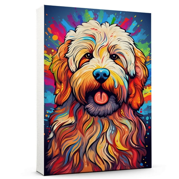 Komondor Watercolor Dog Art Print Poster, Wall art Painting Decor, Puppies Colorful, Puppy Pop Art Home Decor Artwork For Bedroom Living Room Bathroom Decor,