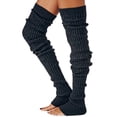 thumbnail image 1 of Komoo 2Pair Womens Knitted Leg Warmers Footless Thigh High Woolen Socks Over the Knee High Leg Warmer, 1 of 8