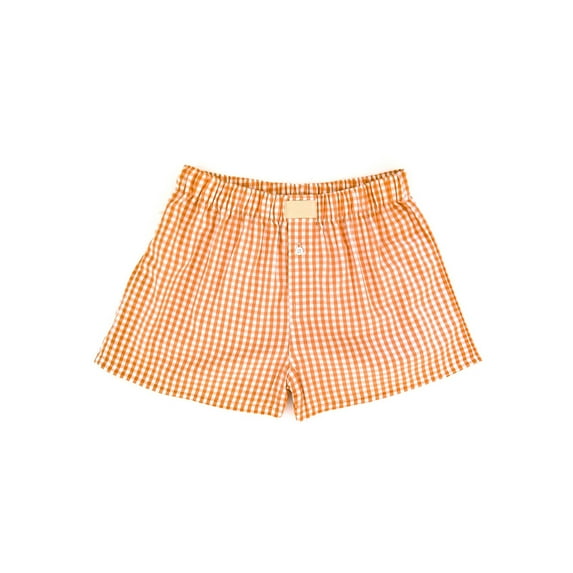Komoo Boxer Shorts for Women Elastic Waist Plaid Print Baggy Lounge Shorts Pajama Bottoms Sleepwear