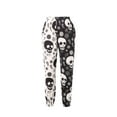 thumbnail image 1 of Komoo Female Colorblock Skull Baggy Sweatpants Pockets High Waist Joggers Pants Contrast Color Sporty Athletic Lounge Trousers S/M/L/XL, 1 of 9