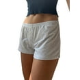 thumbnail image 1 of Komoo Women Cute Sleep Shorts Low Rise Button Front Floral Heart Striped Print Micro Lounge Shorts, 1 of 5