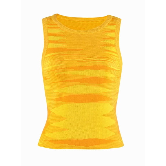 Komoo Women's Sleeveless Ribbed Crop Tank Tops Summer Basic Camisole Crop Tank Tops Tie Dye Vest Tops Knit Shirts