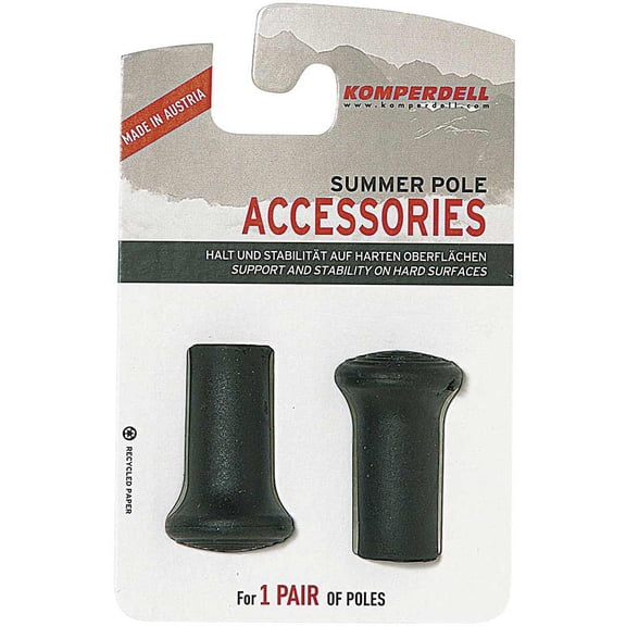 Komperdell Trekking Pole Tip Protectors - 12mm 2-Pack for Enhanced Durability and Performance