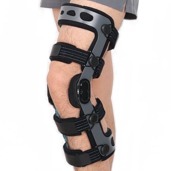 Komzer Knee Brace for ACL, PCL, MCL & Meniscus Injuries - Ligament Support, Size L (Left)