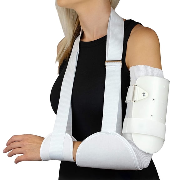 Komzer Adjustable Humeral Shaft Fracture Brace, Sarmiento Orthopedic Support for Upper Arm (L)