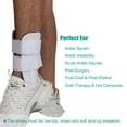 thumbnail image 1 of Komzer Air & Gel Ankle Brace Stirrup Ankle Splint Adjustable Rigid Brace Stabilizer with Air & Gel Cold Pads for Sprains Tendonitis Cold Compress (White), 1 of 3