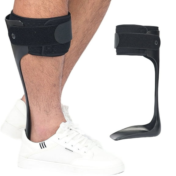 Komzer Ankle Foot Orthosis Support, Drop Foot Brace for Men and Women with Stroke, MS, Hemiplegia, AFO Brace Splint Support (S/R)