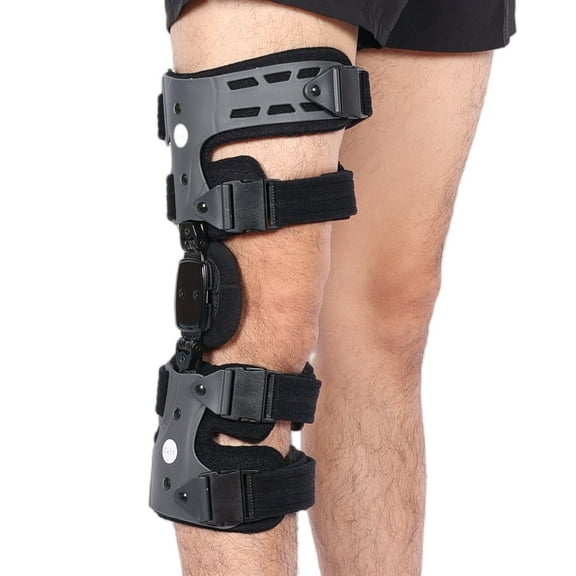 Komzer Elite Dual Adjustment Osteoarthritis Knee Brace for Women & Men, OA Unloader Knee Brace for Osteoarthritis, Arthritis Pain, Lateral Degeneration Knee Support (Gray, Right)