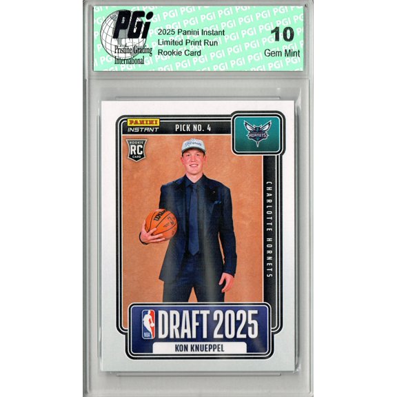 Kon Knueppel 2025 Panini Instant #NBADN-4 Draft 2028 Rookie Card PGI 10