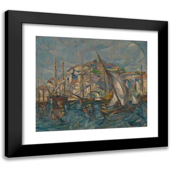 KonÅ¡tantÃn Bauer 14x12 Black Modern Framed Museum Art Print Titled - Dubrovnik (1923)